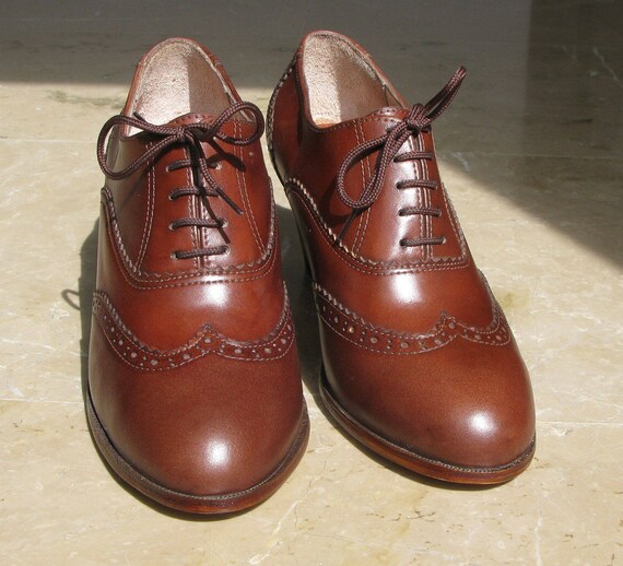 Zapatos Oxford de mujer zapatos personalizados marrones botas