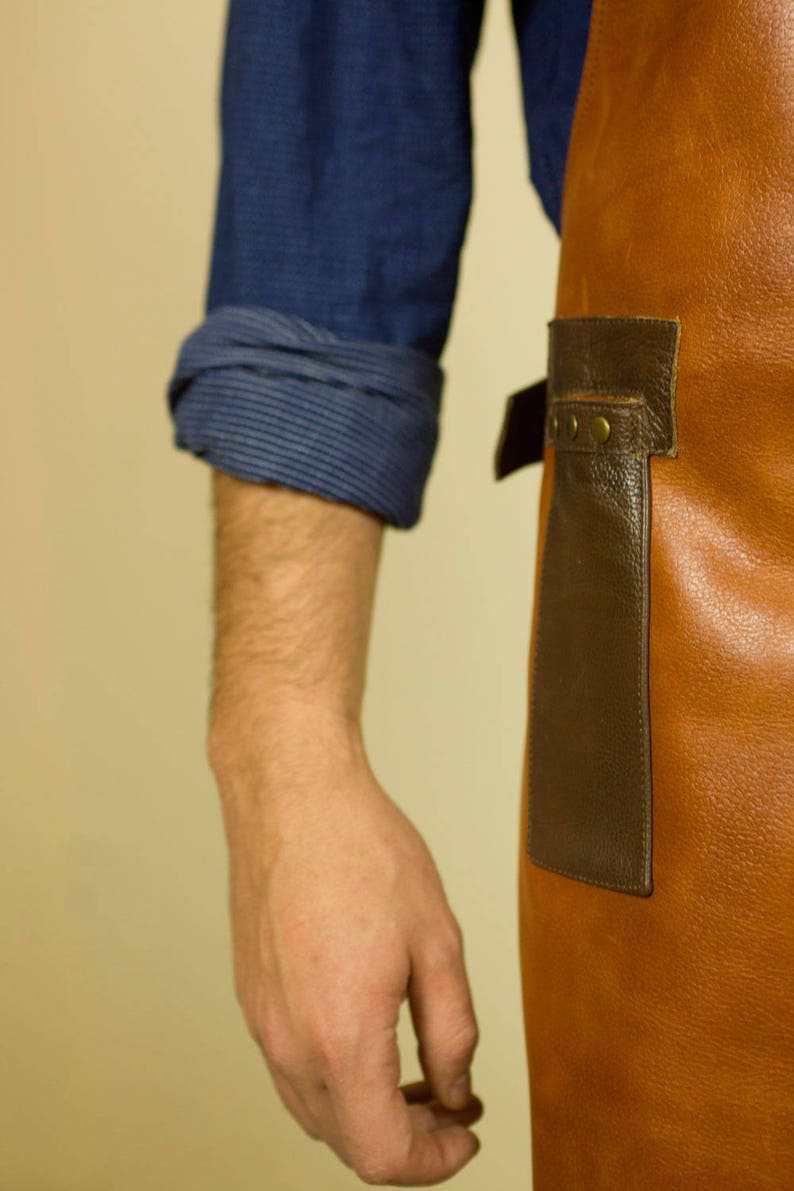 Leather Apron Men Custom Apron Barista Handmade Brown Apron Etsy Canada