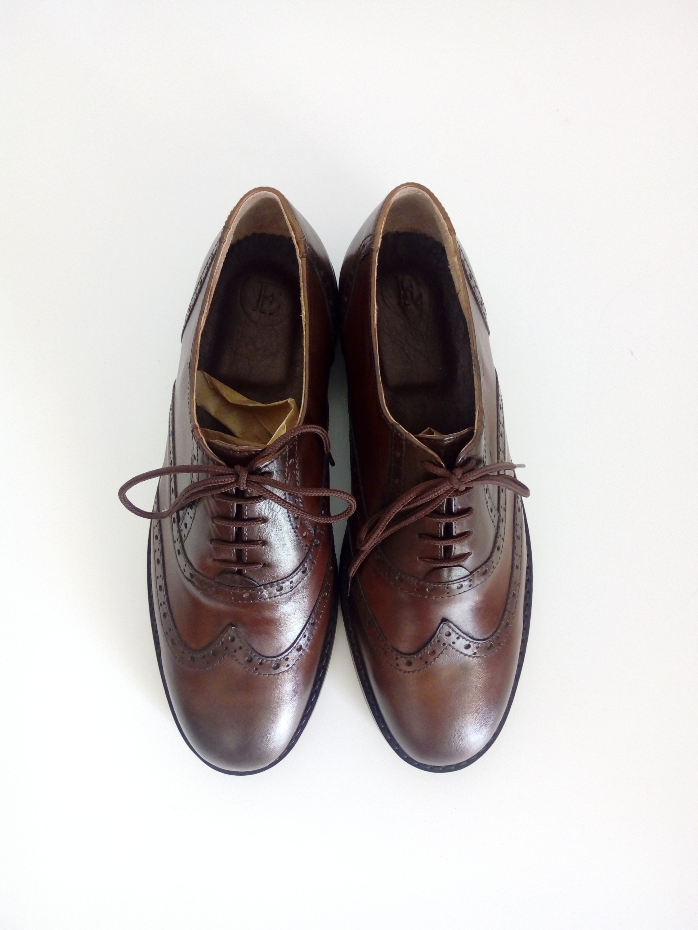 Zwart-wit Wingtip Derby schoenen handgemaakte lederen schoenen voor mannen Schoenen Herenschoenen Oxfords & Wingtips lederen zool 