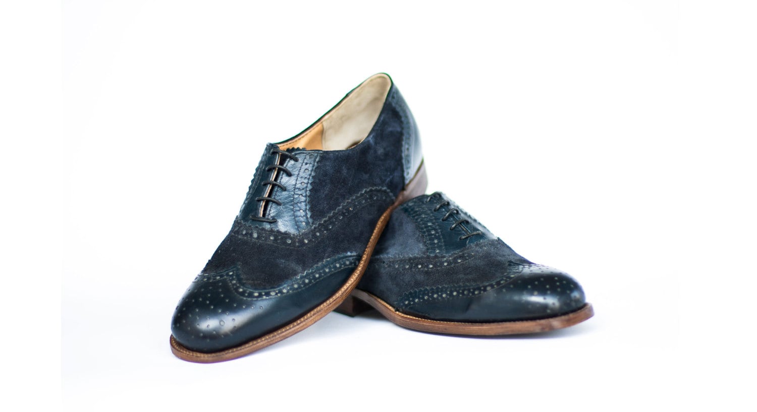Handgemaakte echt lederen patina gearceerde brogue schoenen voor mannen Schoenen Herenschoenen Oxfords & Wingtips 