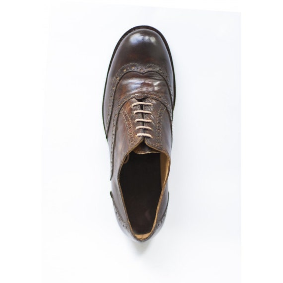 Leder Braune Kundenspezifische Halbschuhe Handgemachte Schuhe Oxford Herren shxtQCrd