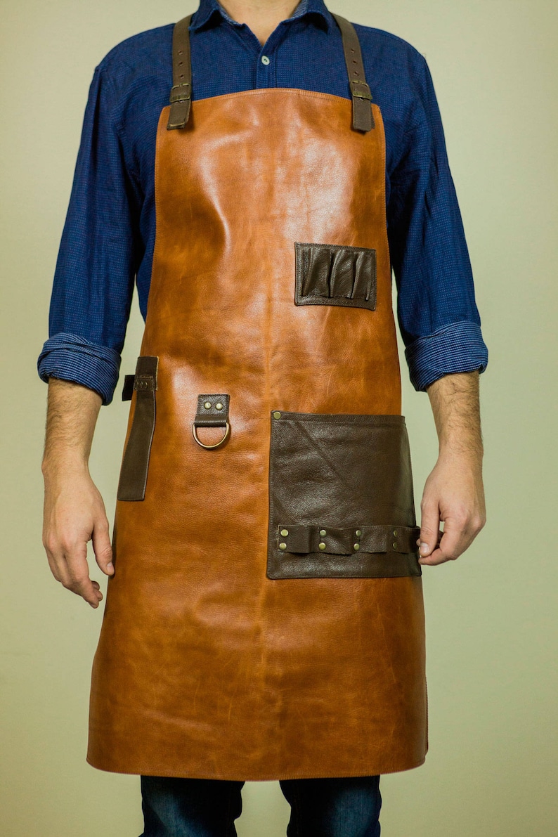 Leather Apron Men Custom Apron Barista Handmade Brown Apron Etsy Canada