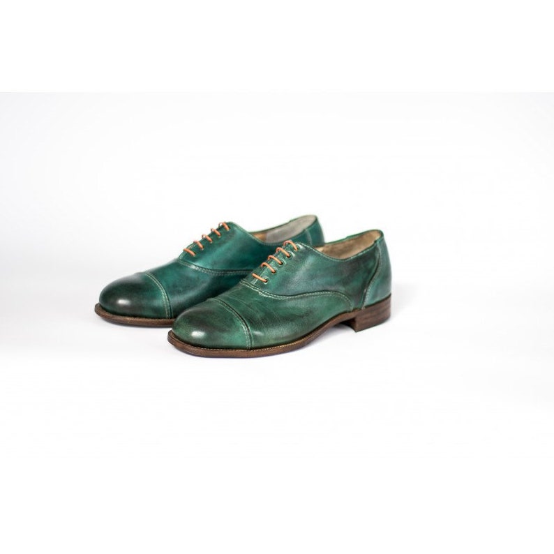green oxford shoes womens
