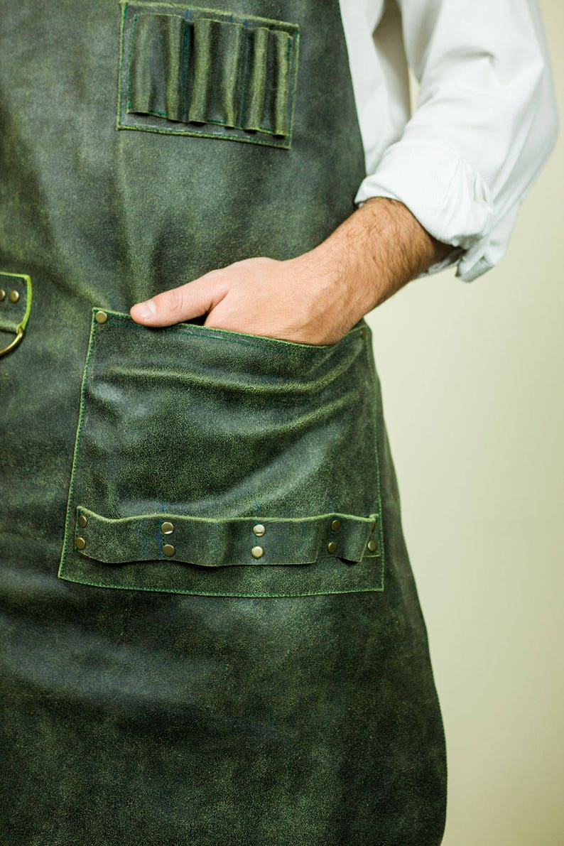 Leather Apron Handmade Apron-Mens clothing-work leather apron-mens apron-apron work-leather-handamade-men apron image 6