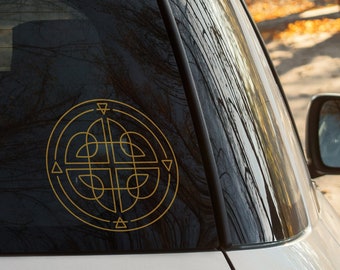 Celtic Shield Knot Vinyl Decal | Car Sticker, Protection Symbol