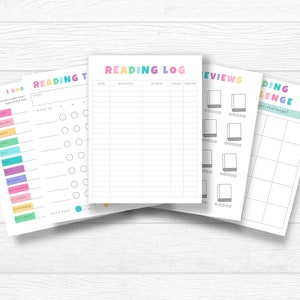 Kids Reading Log Bundle: Homeschool Printable Activity Set (PDF)
