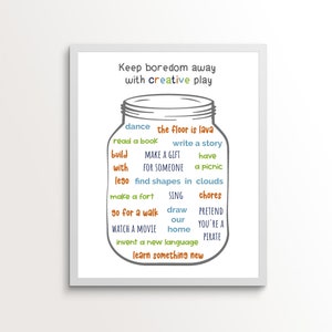 Bored Jar, Ich bin gelangweilt Ideen für Kinder, druckbare Aktivitäten für Kinder, Spaß zu Hause, Langeweile Buster, Homeschool, Rainy Day Fun, Homeschool Ideen