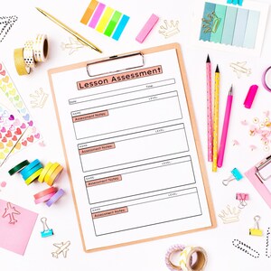 ESL Lesson Assessment Form: Teacher Planner (PDF)
