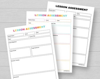 ESL-lesbeoordeling afdrukbaar: cijferblad voor studenten (digitale download)