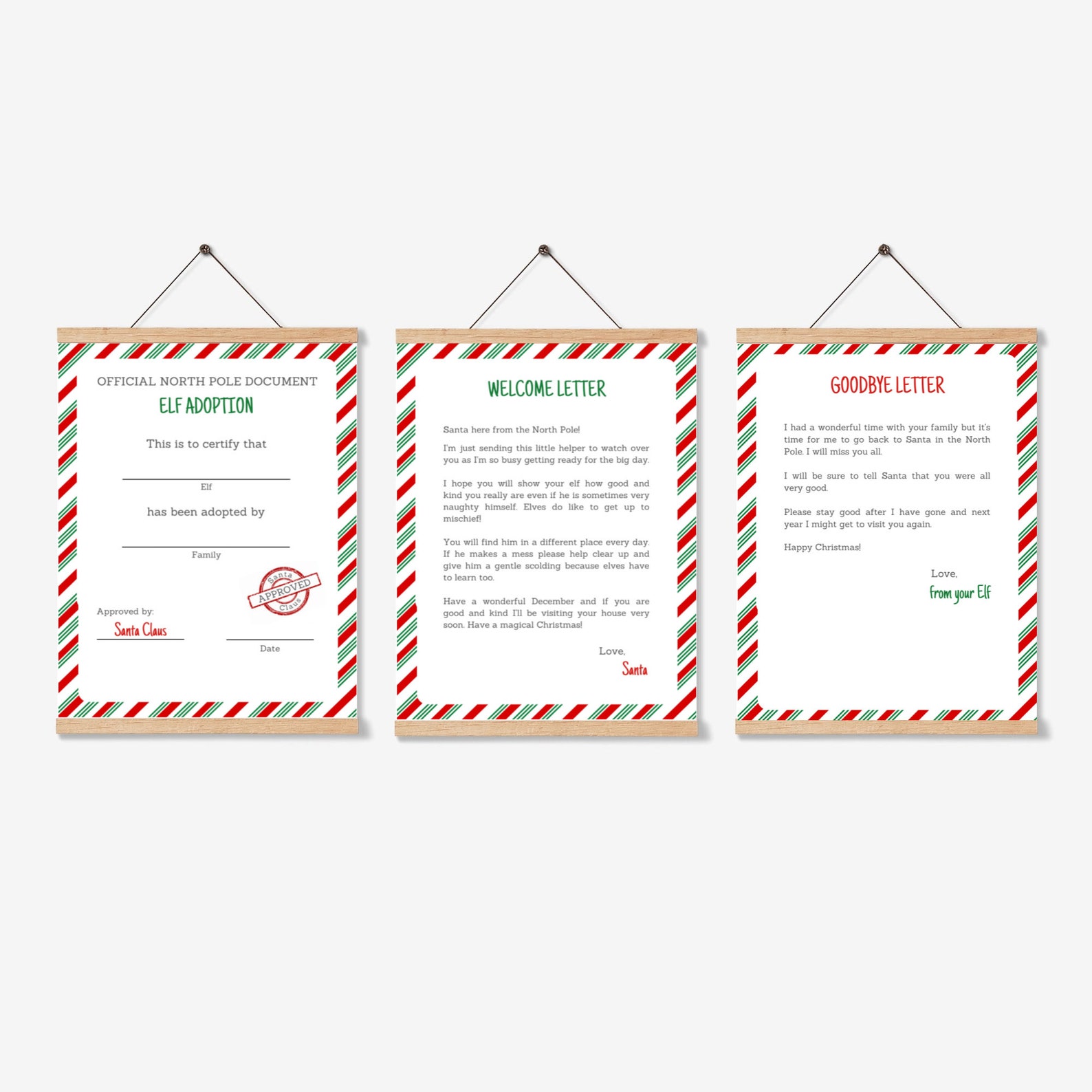 Elf Letter Bundle, Elf Adoption Certificate, Elf Arrival Letter ...