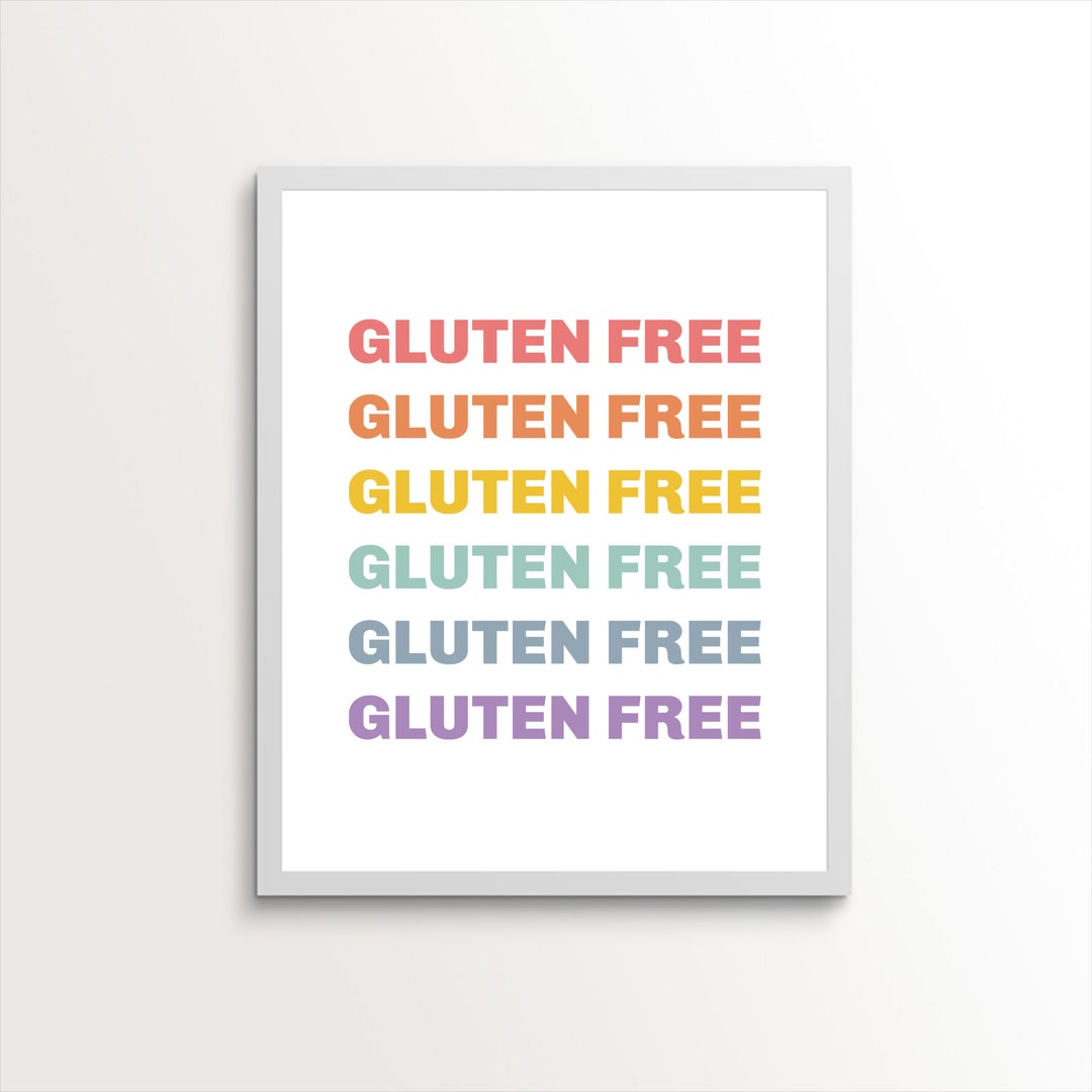 Gluten Free Printable, Celiac Poster, Kitchen Prints, Coeliac, Celiac ...