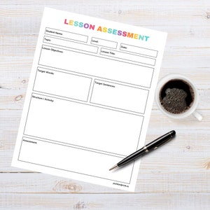 ESL Lesson Assessment Printable