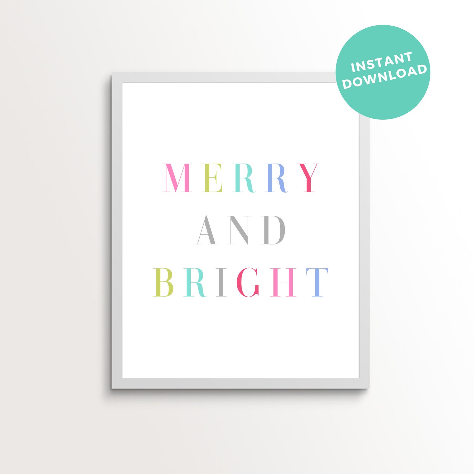 Christmas Quote Wall Decor Printable Christmas Cheer Merry | Etsy