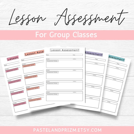 ESL Lesson Assessment Form: Teacher Planner Printable (PDF)