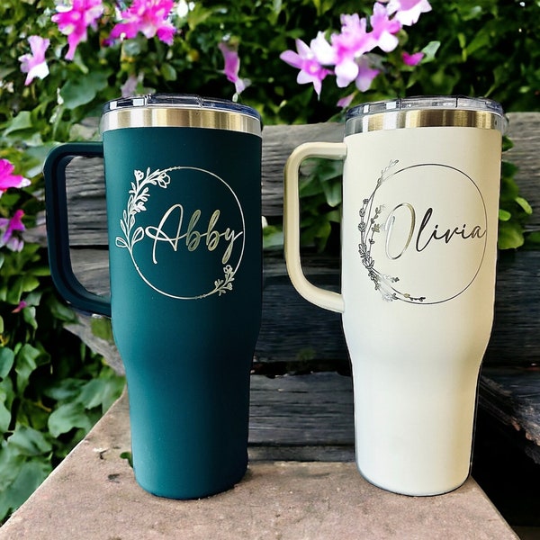 NEW!! LASER ENGRAVED  custom personalized 40 oz insulated stainless steel Maars Charger/wedding gift/birthday gift/employee gift