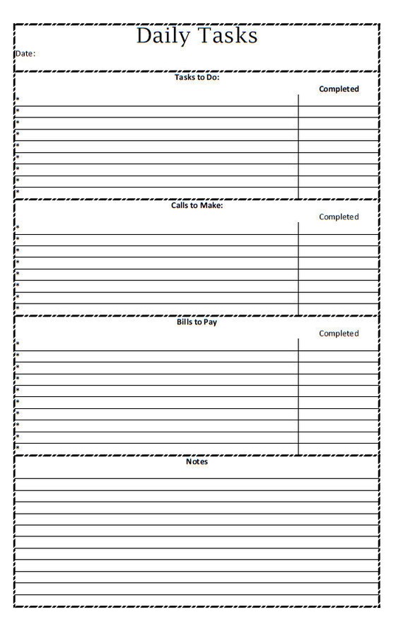 daily task planner daily task planner
