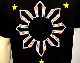 Filipino/ Filipino Tshirt/ Filipino Shirt/ Filipino T-shirt/  3D Sun and Stars