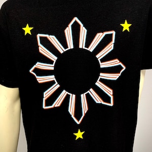 Filipino/ Filipino Tshirt/ Filipino Shirt/ Filipino T-shirt/  3D Sun and Stars