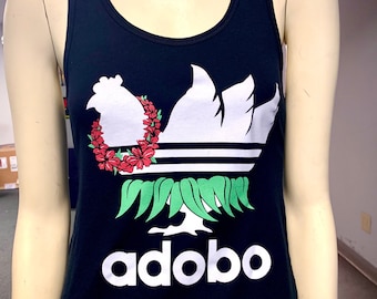 Womens Hula Chicken Adobo Racerback Tank