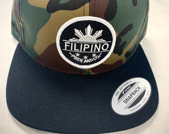Filipino Hat/ Baseball Cap/ Hat/ Snapback/ Filipino Classic Snapback (Camo)