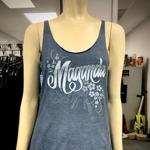 Maganda Womens Racerback Tank Tri Blend.