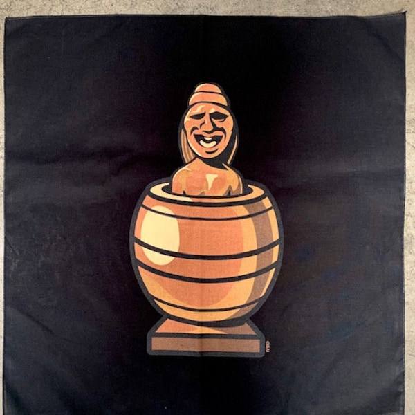 Filipino Bandana. Barrel Man.  22" x 22"