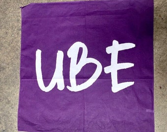 Filipino Bandana. Ube.  22" x 22"