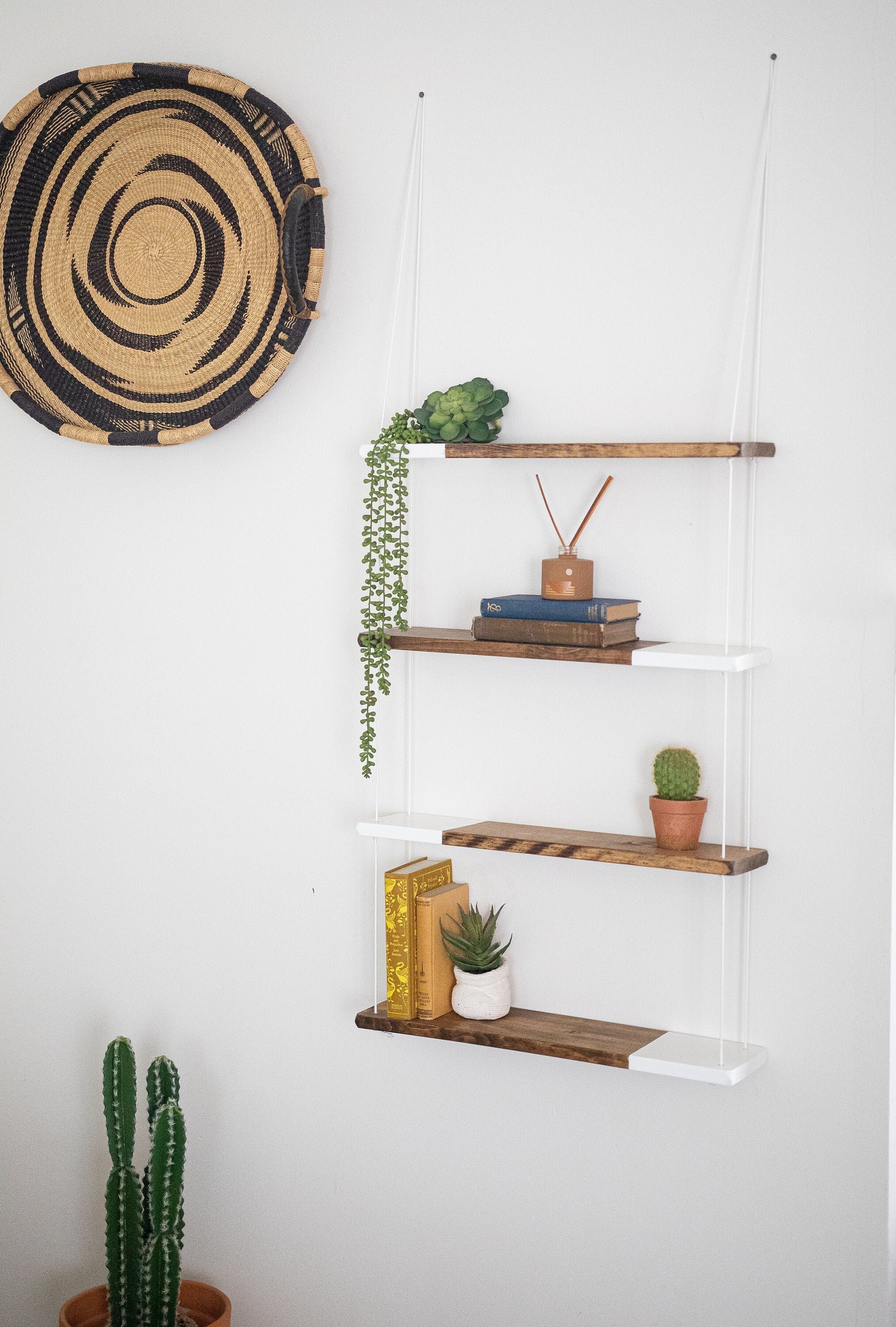 QUATRO Two Tone Shelf Hanging Shelf Hanging Shelves | Etsy
