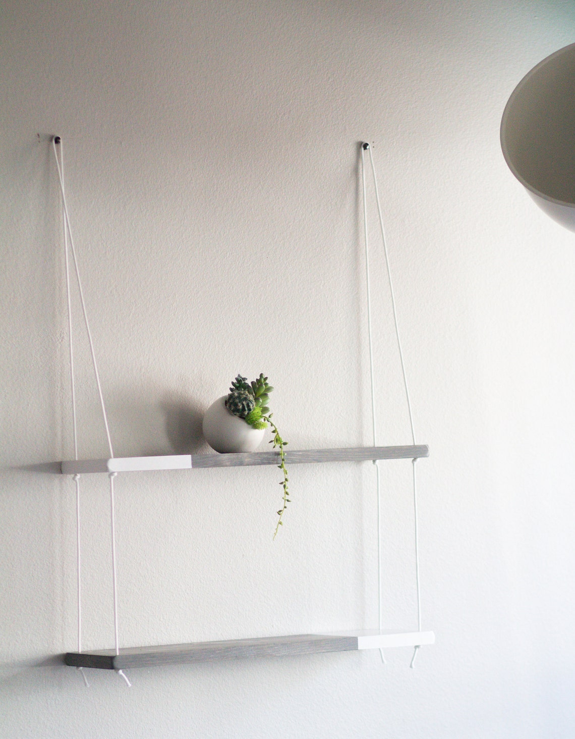 DUO Two Tone Shelf Hanging Shelf Hanging Shelves Two Etsy