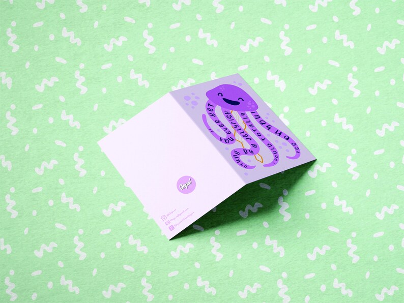 Love Card Cute and Funny Jellyfish Greeting Card
