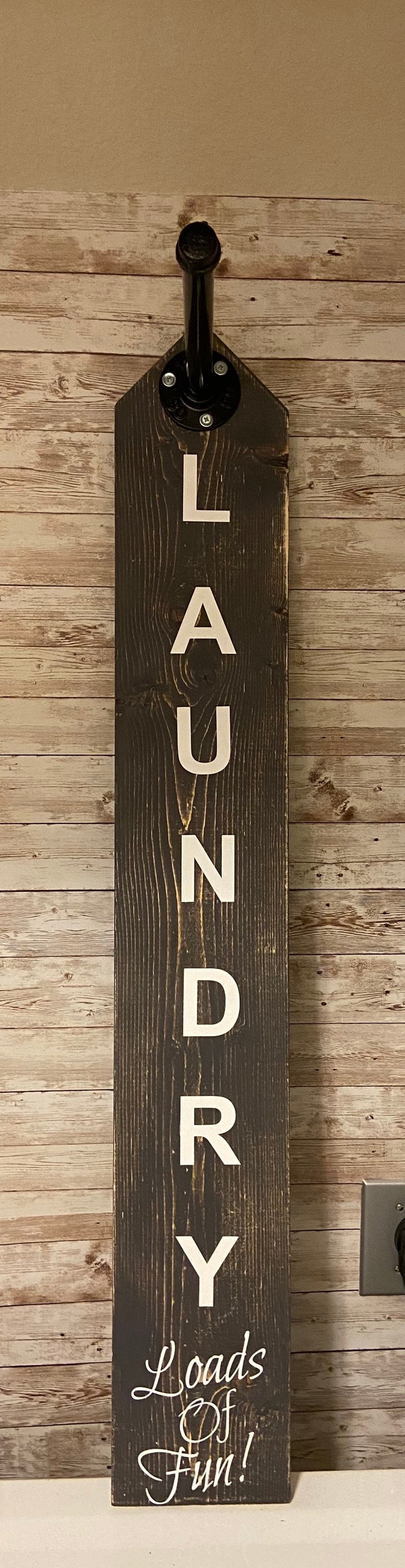 Laundry Pipe Sign Drop Drawers Hangers Clothes Room Vinyl Etsy