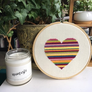Easy Heart Cross Stitch pattern, Love modern cross stitch, easy cross stitch valentine cross stitch love cross stitch pdf