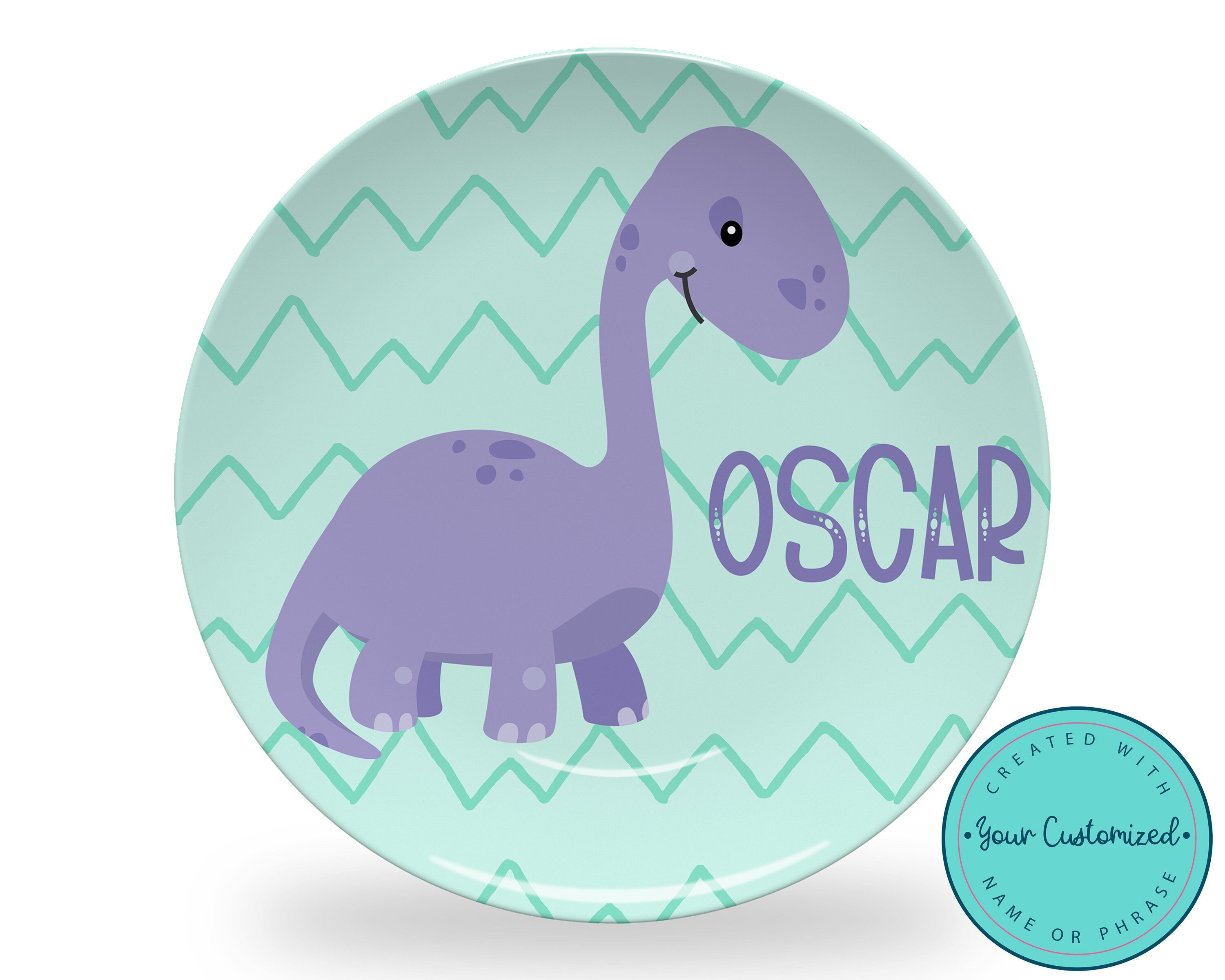 Personalized Dinosaur Plate ThermoSaf® Plate Baby Dish Set Etsy