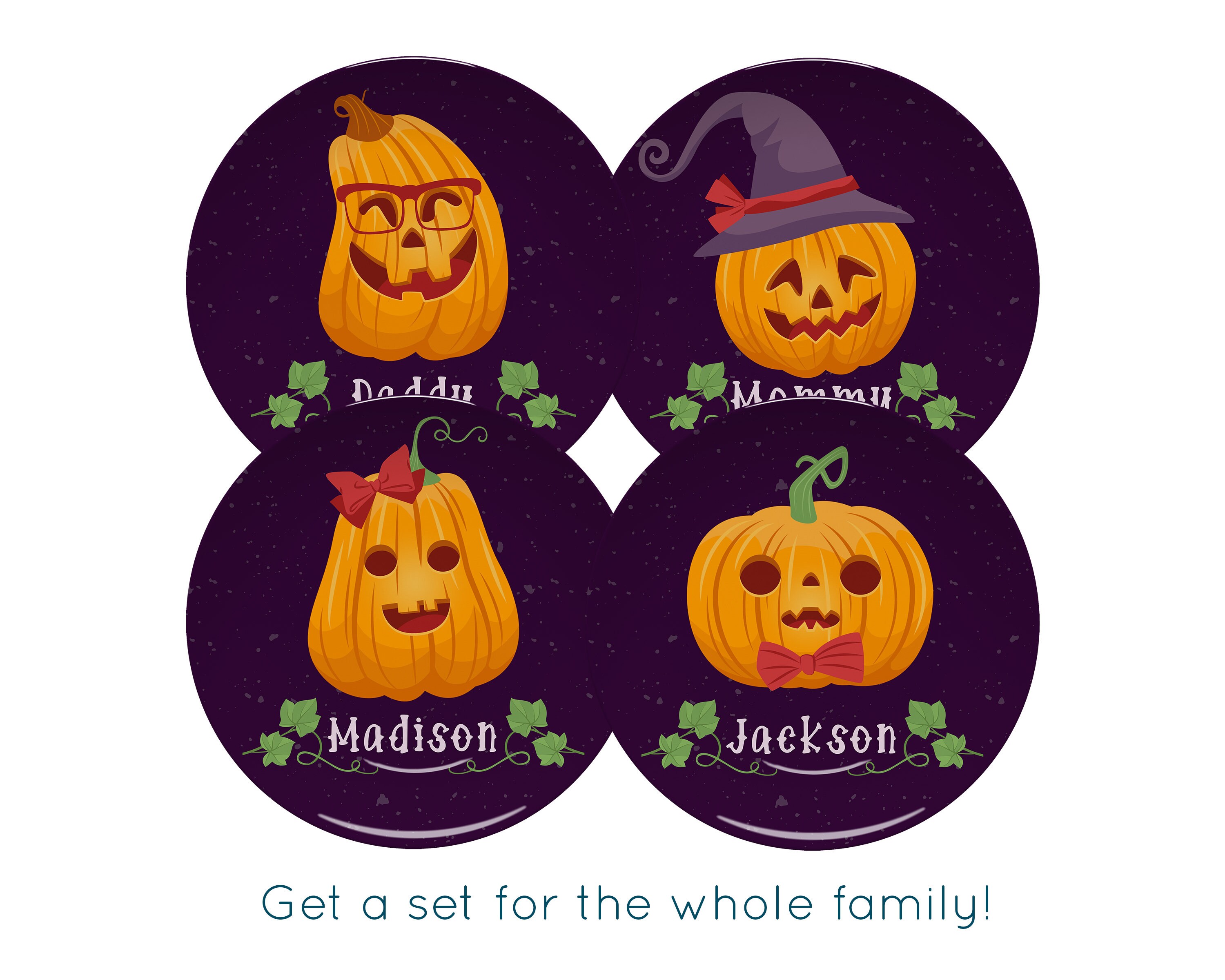Personalized Pumpkin Plate Halloween Decor Party Plates Etsy
