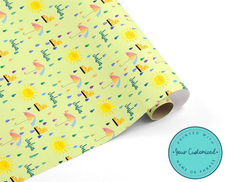Personalized Baby Or Bridal Shower Wrapping Paper Etsy