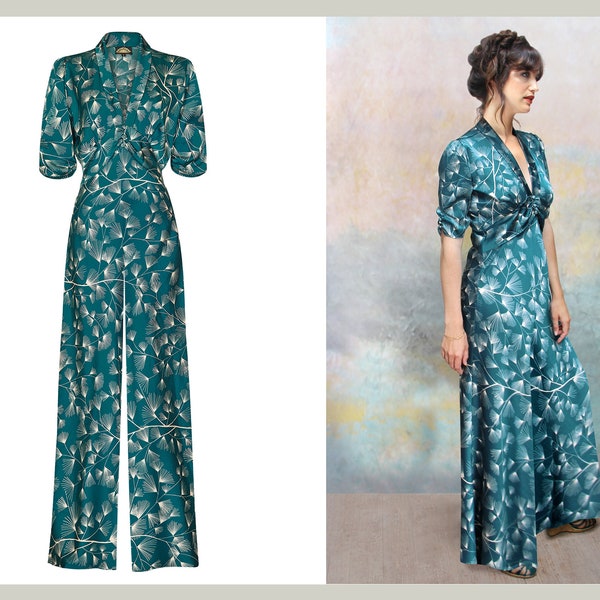 Mindy Long Sleeve Jumpsuit - Teal