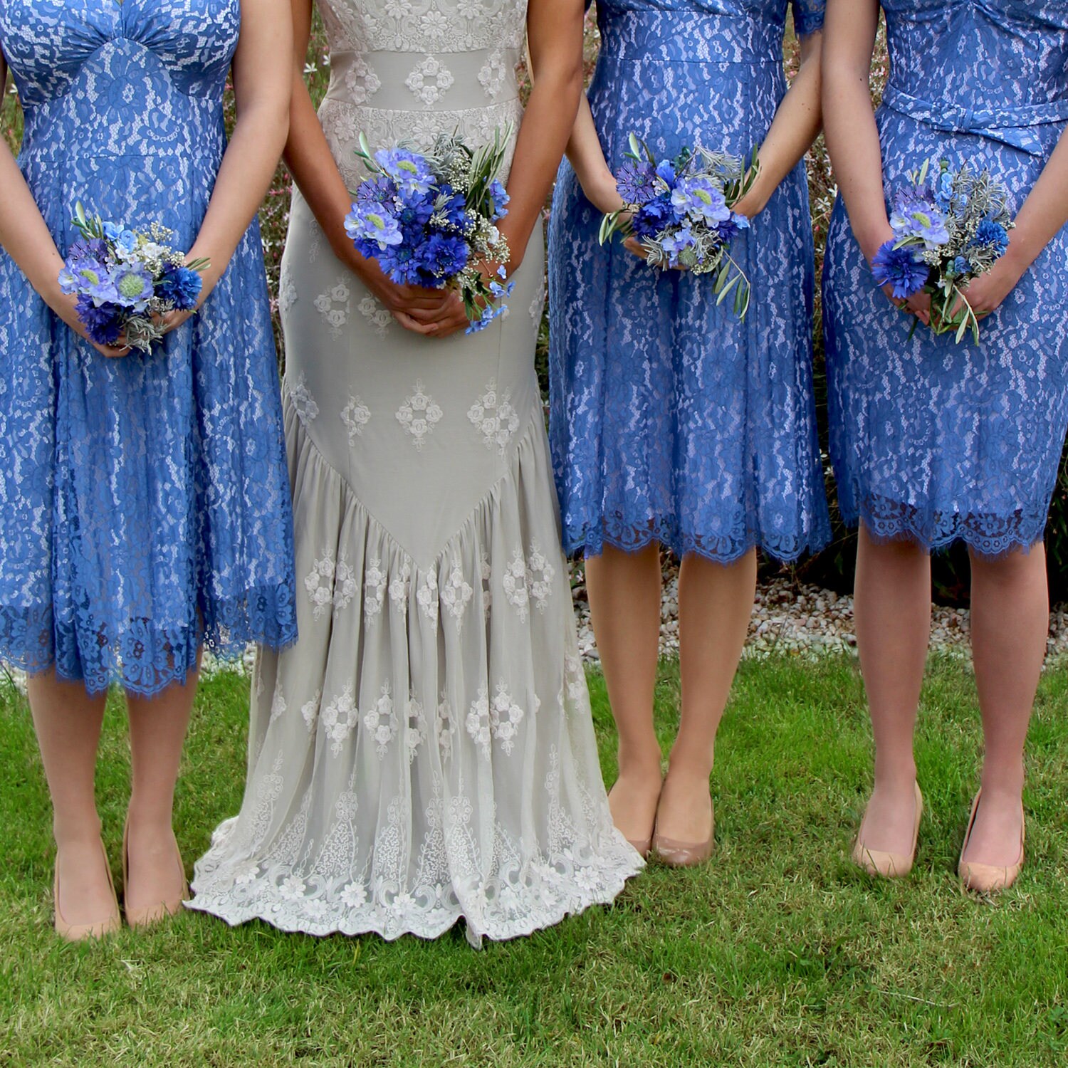 cornflower bridesmaid dress
