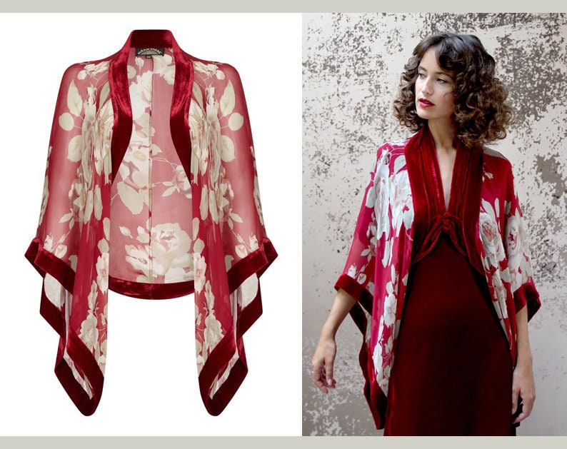 Georgette embroidered & scalloped dress with shrug 💕 main image 1