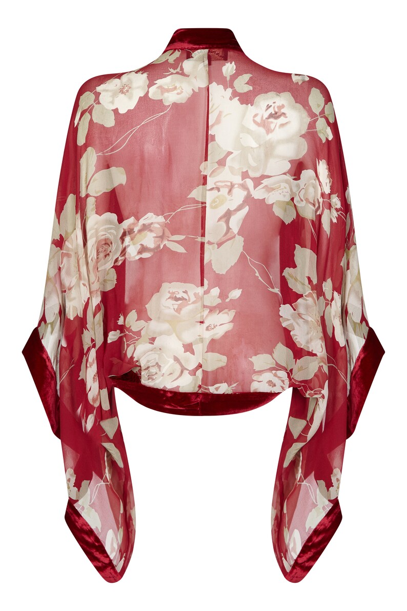 Silk Shrug in Rosegarden Print Etsy