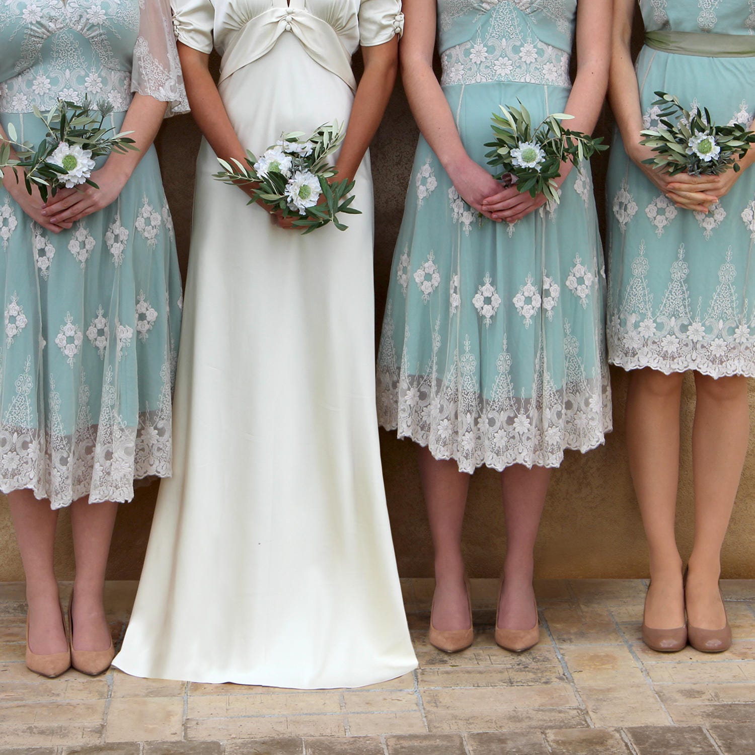 Bespoke Vintage Style Lace Bridesmaids ...