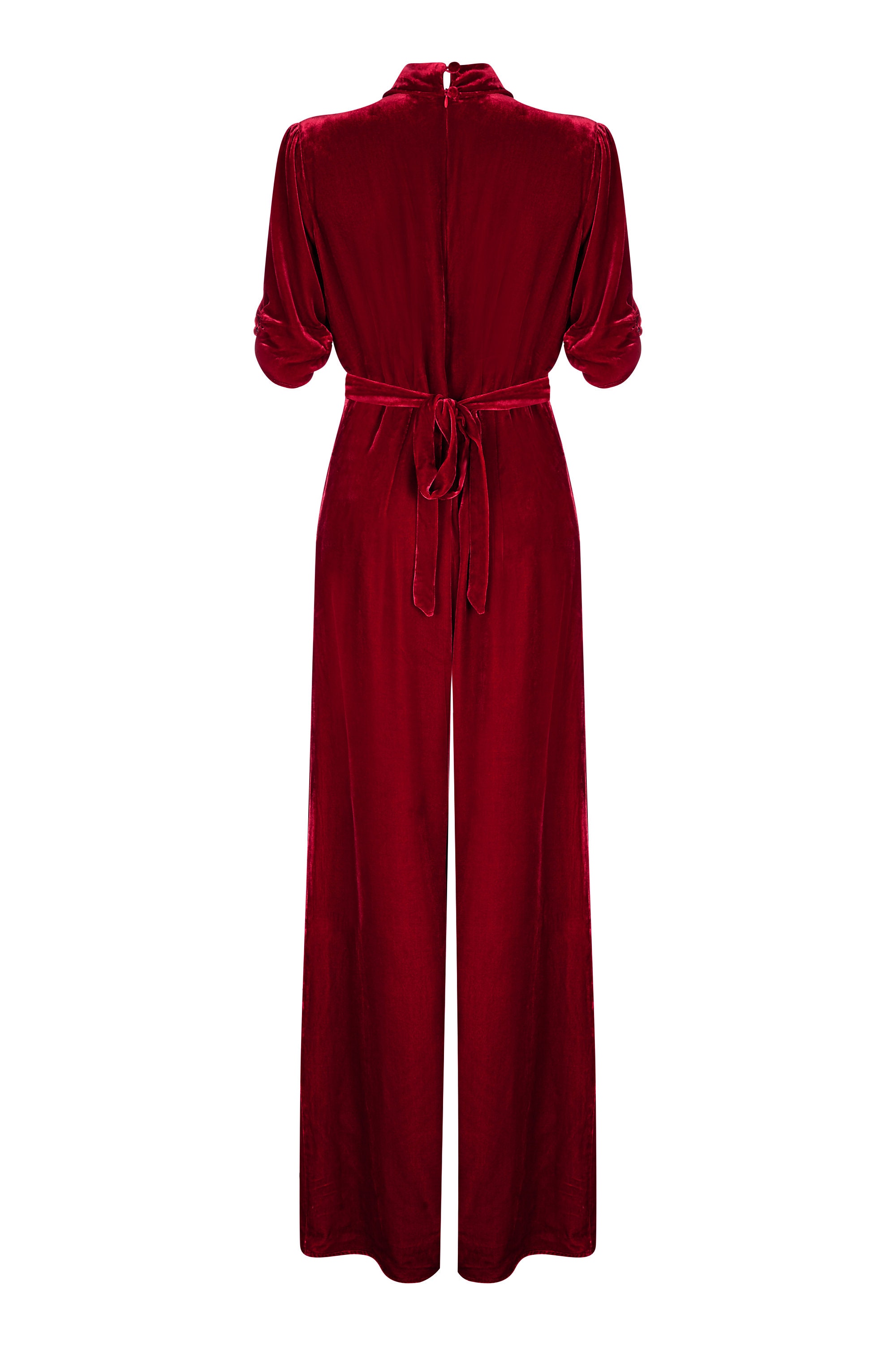 Vintage Style Silk Velvet Ruby Red 