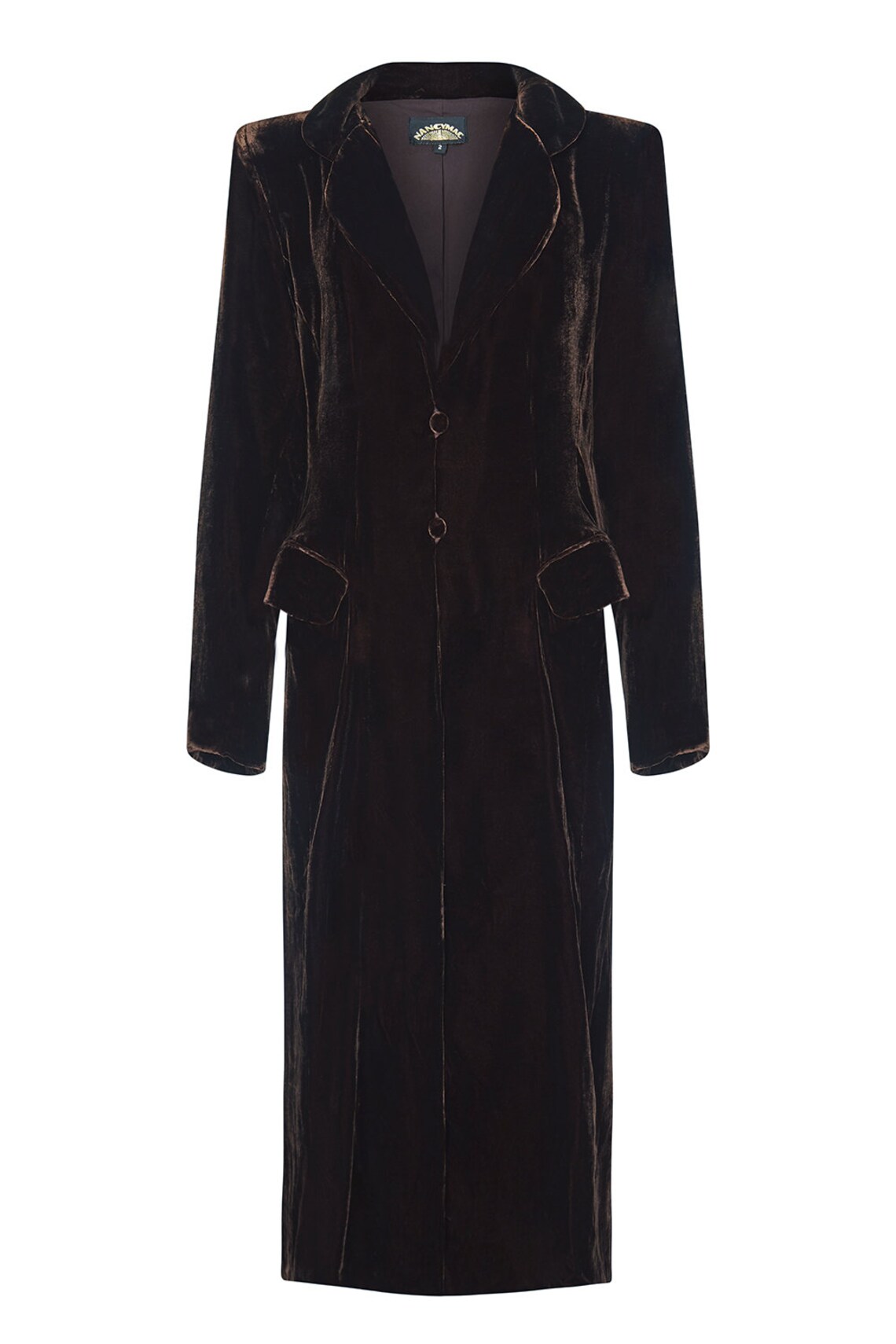 1940's Chocolate Vintage Style Coat in Sumptuous Silk Etsy UK