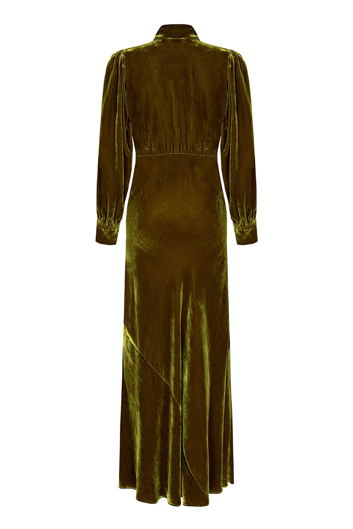 1940's Venetian Gold Vintage Style Silk Velvet Longline - Etsy