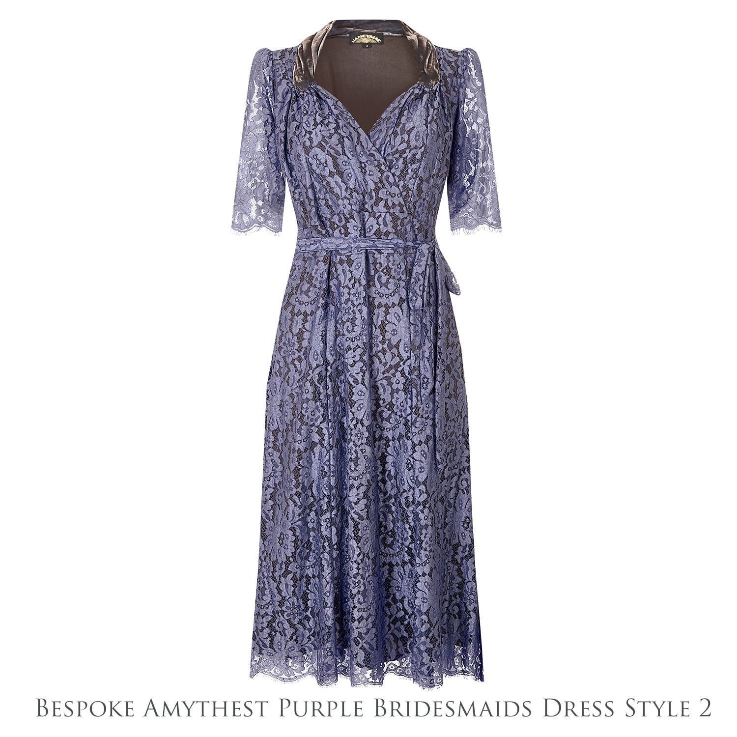 Bespoke Vintage Style Bridesmaid Dresses in Amethyst Lace With - Etsy UK