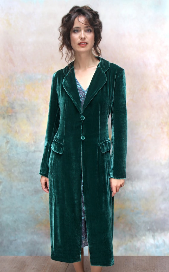 1940's Vintage Style Coat in Peacock 