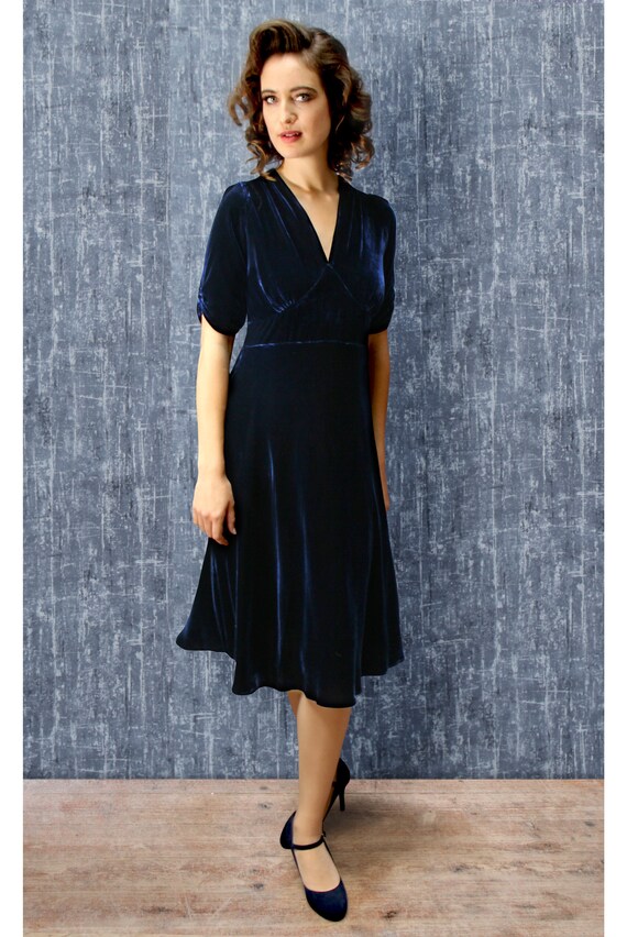 velvet tea dress
