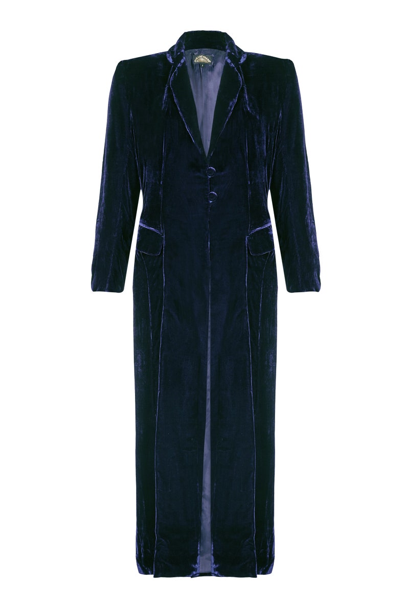 1940's Style Velvet Coat in Luxurious Midnight Silk Velvet - Etsy