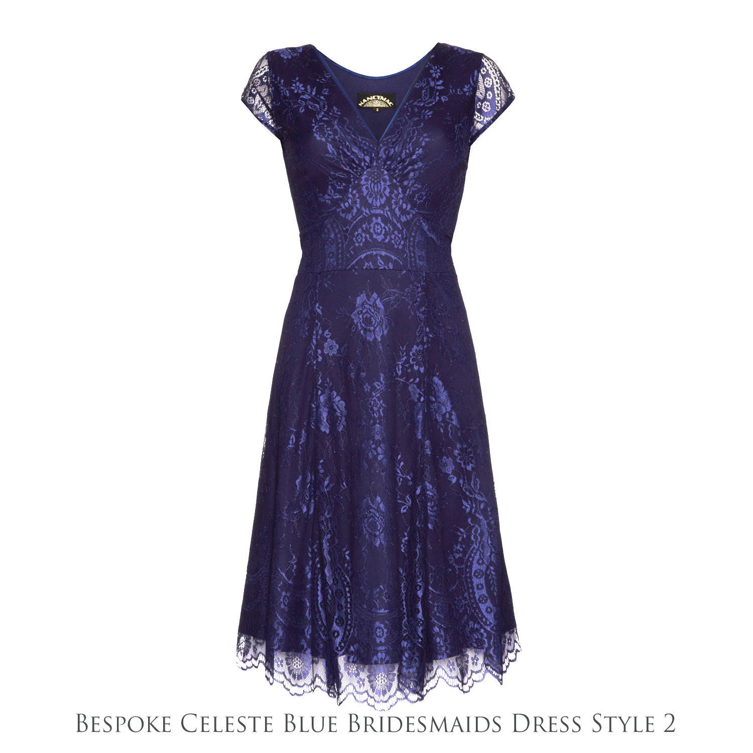 Bespoke Vintage Style Bridesmaid Dresses in Celeste Blue Lace | Etsy