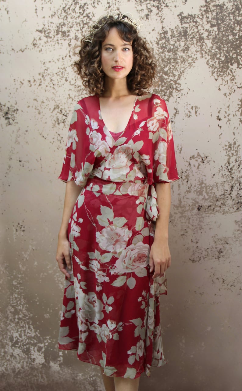 Indian Summers Inspired Clothing     Vintage Style Silk wrap dress  AT vintagedancer.com