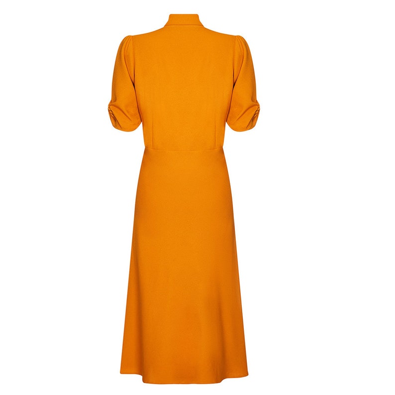 Gorgeous Vintage 1940's Style Retro Crepe Dress in Saffron - Etsy